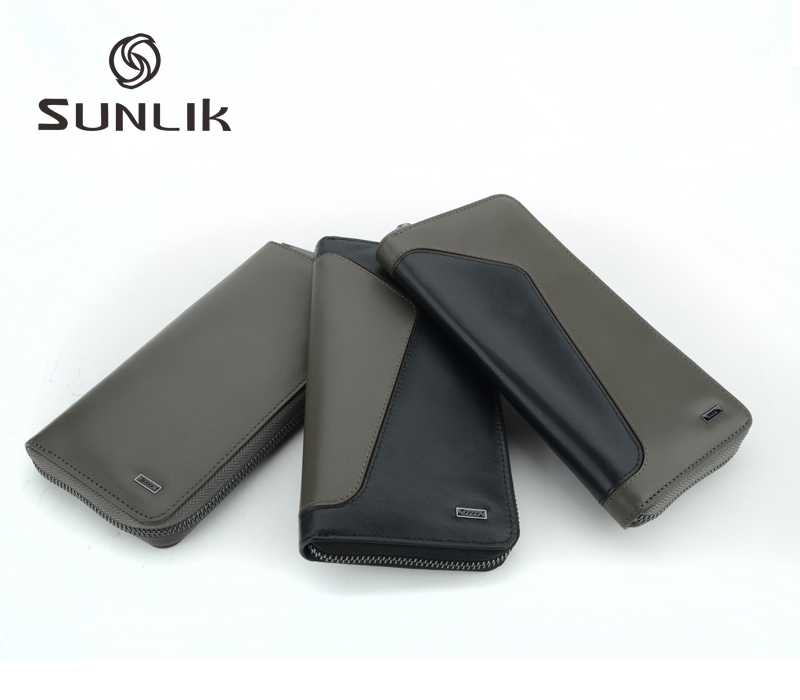 zipper wireless charger wallet