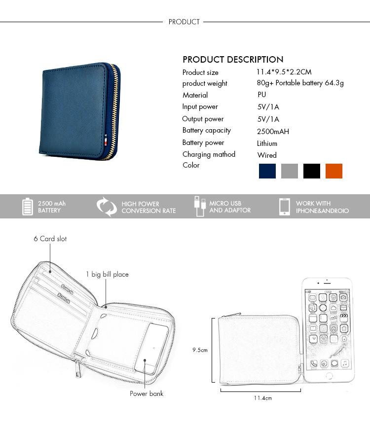 mini power bank wallet