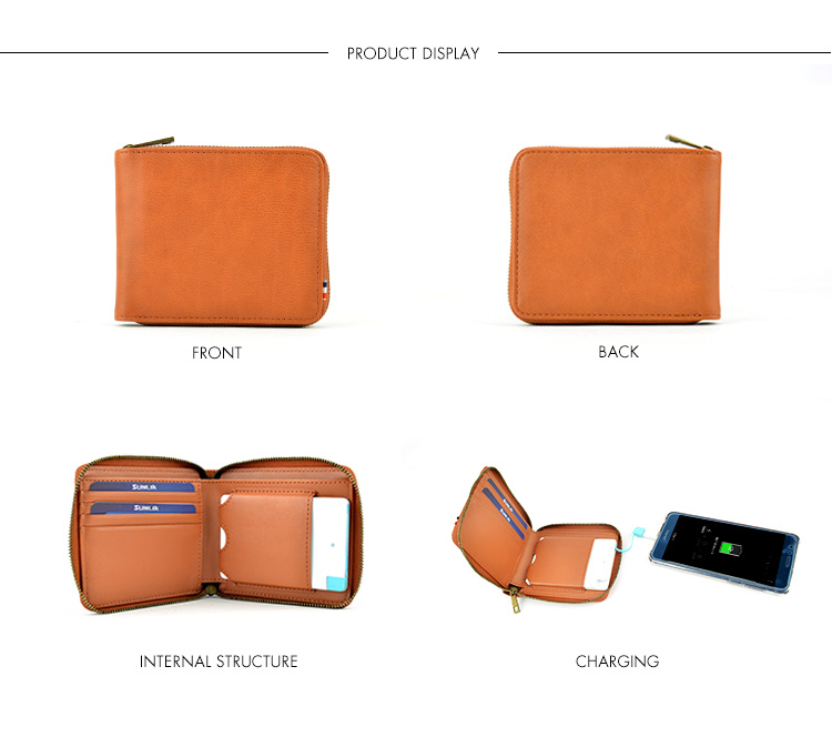 smart wired power bank wallet