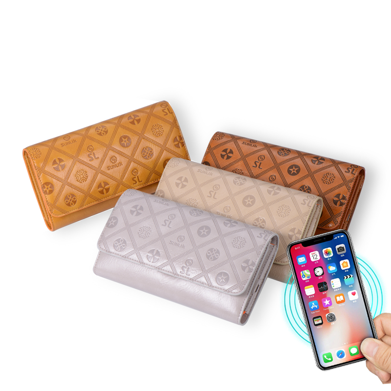  2019 Design wallet with Wireless fast charger 